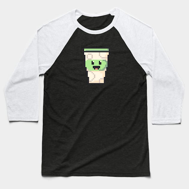 Happy Coffee Baseball T-Shirt by Pixel Dreams